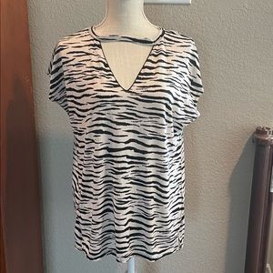 L&B Zebra Print Tee in Size Medium